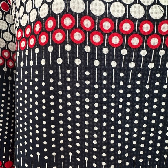 Tommy Hilfiger Black and White Relaxed Blouse with Mandarin Collar (749) - Picture 6 of 14